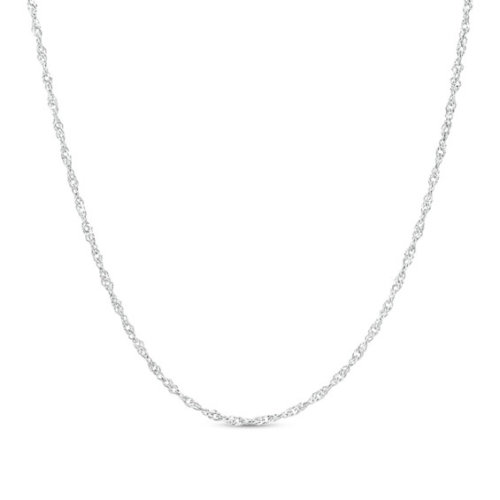 2.0mm Singapore Chain Necklace in Sterling Silver - 18"