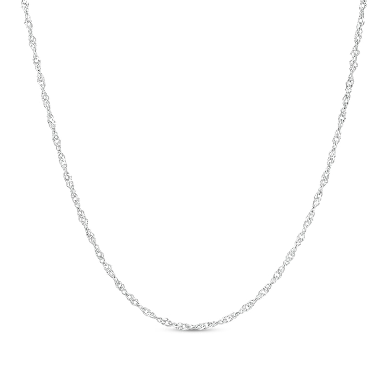 2.0mm Singapore Chain Necklace in Sterling Silver - 18"