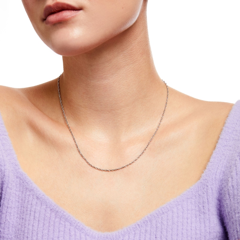 Main Image 2 of 2.0mm Singapore Chain Necklace in Sterling Silver - 18"