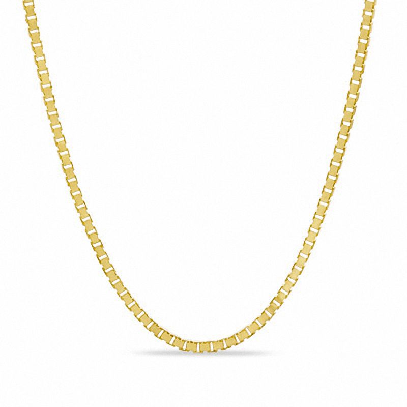 0.85mm Adjustable Box Chain Necklace in 10K Gold - 22"