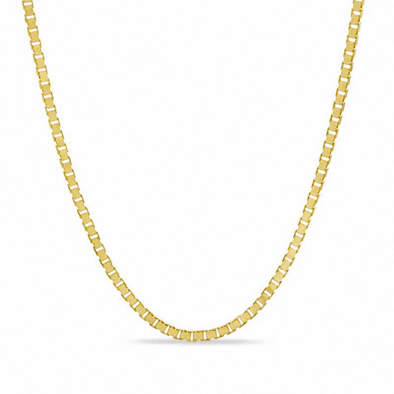 Main Image 1 of 0.85mm Adjustable Box Chain Necklace in 10K Gold - 22"