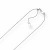 0.9mm Adjustable Cable Chain Necklace in 10K White Gold - 22"