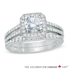 Thumbnail Image 1 of Celebration Canadian Lux® 1.30 CT. T.W. Certified Diamond Bridal Set in 18K White Gold (I/SI2)