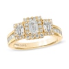 Vera Wang Love Collection 1.45 CT. T.W. Emerald-Cut Diamond Three Stone Ring in 14K Gold