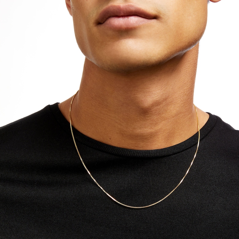 1.0mm Box Chain Necklace in 10K Gold - 20"