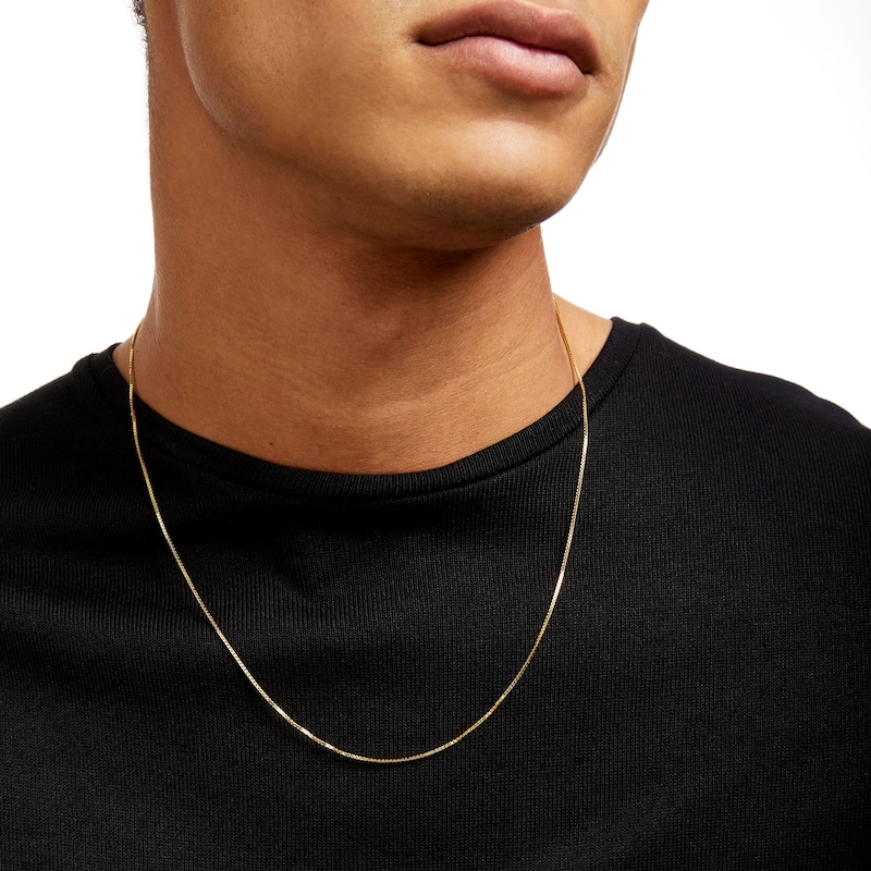 1.0mm Box Chain Necklace in 10K Gold - 22"