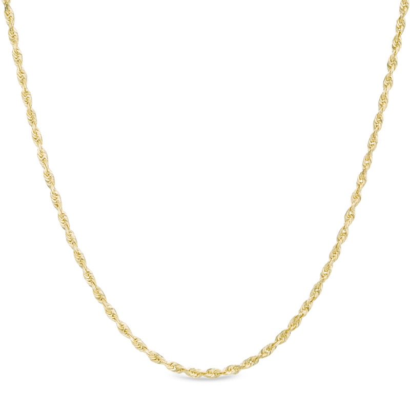 1.5mm Rope Chain Necklace in 10K Gold - 20"