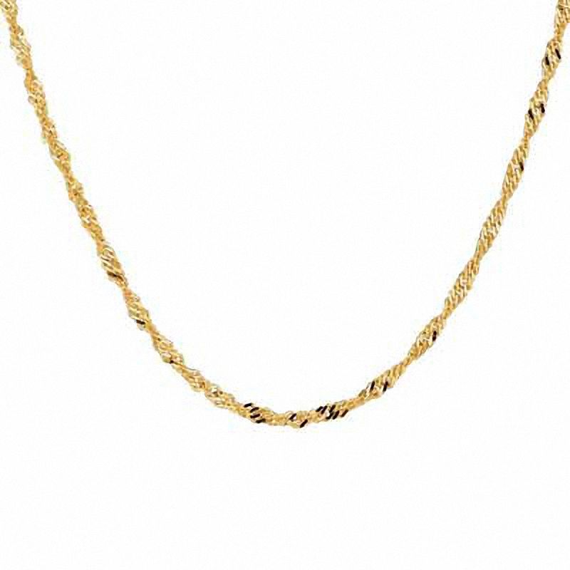 Main Image 1 of 1.5mm Singapore Chain Necklace in 10K Gold