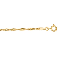 030 Gauge Singapore Chain Necklace in 10K Gold - 22&quot;