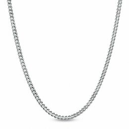 1.0mm Gourmette Chain Necklace in 10K White Gold - 18&quot;