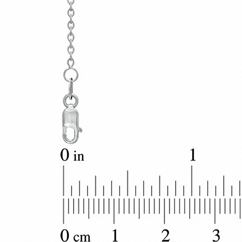 1.1mm Cable Chain Necklace in 10K White Gold - 16"