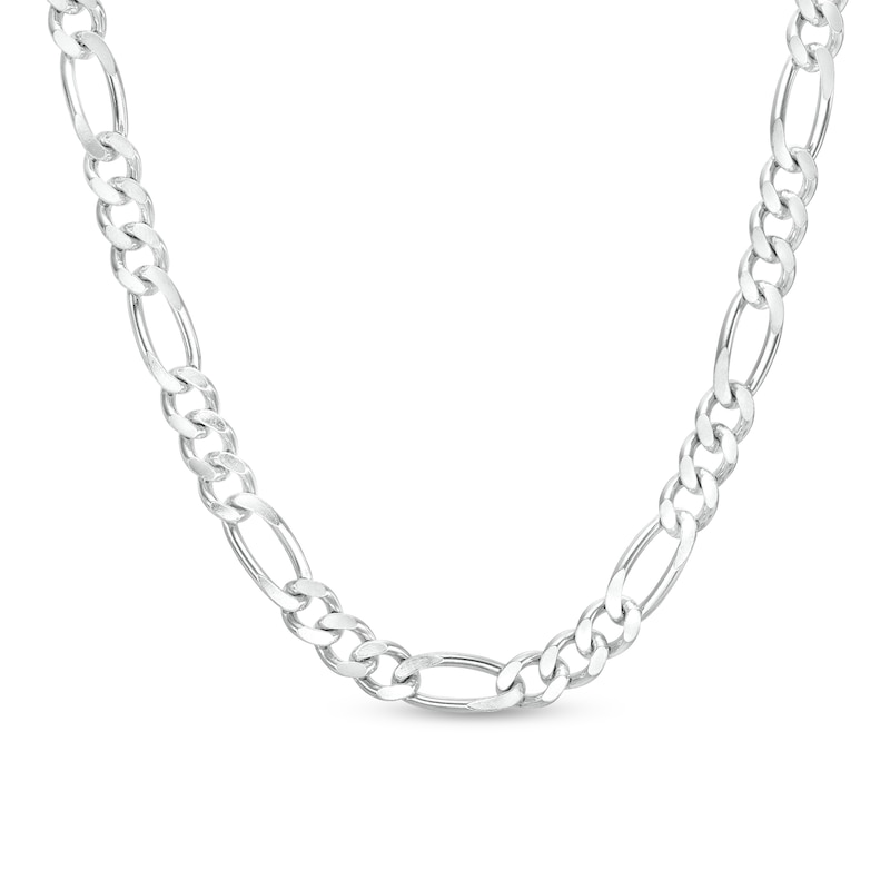Men's 6.5mm Figaro Chain Necklace in Sterling Silver - 22"|Peoples Jewellers