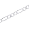 9.5mm Figaro Chain Bracelet in Sterling Silver - 8.5"