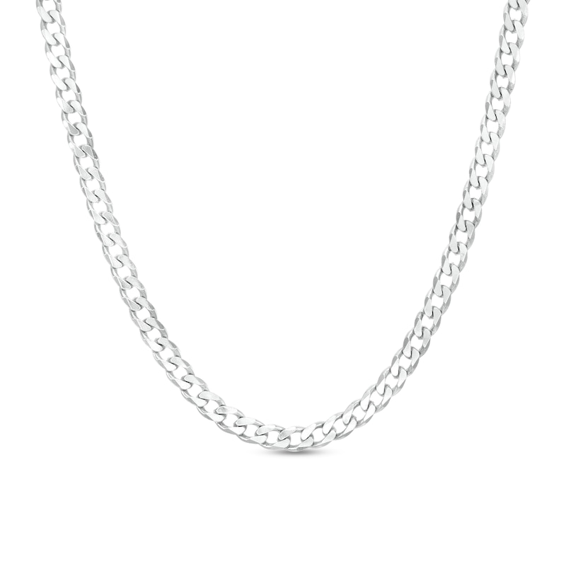 Main Image 1 of 5.5mm Curb Chain Necklace in Sterling Silver - 22"