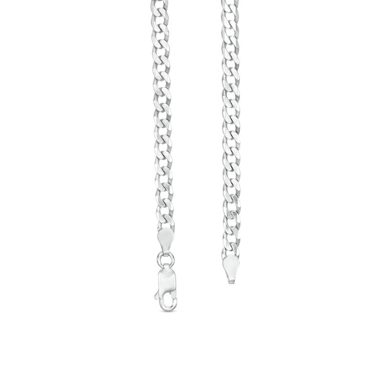 Main Image 3 of 5.5mm Curb Chain Necklace in Sterling Silver - 22"