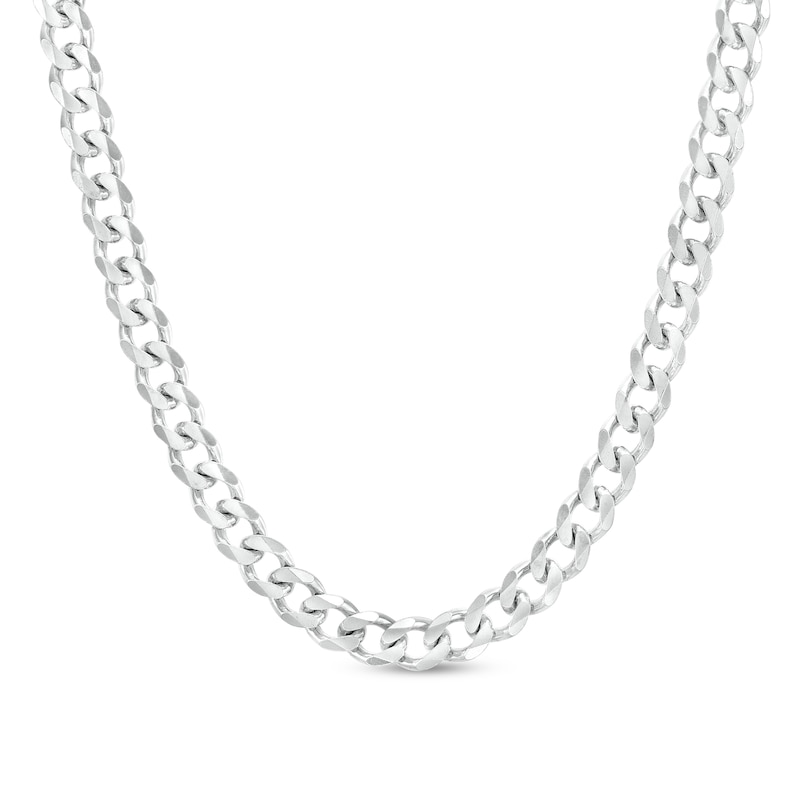 Men's 7.0mm Curb Chain Necklace in Sterling Silver - 22"|Peoples Jewellers