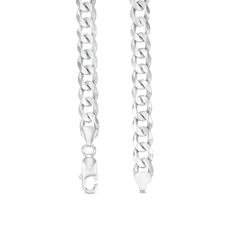 Main Image 2 of Men's 7.0mm Curb Chain Necklace in Sterling Silver - 22"
