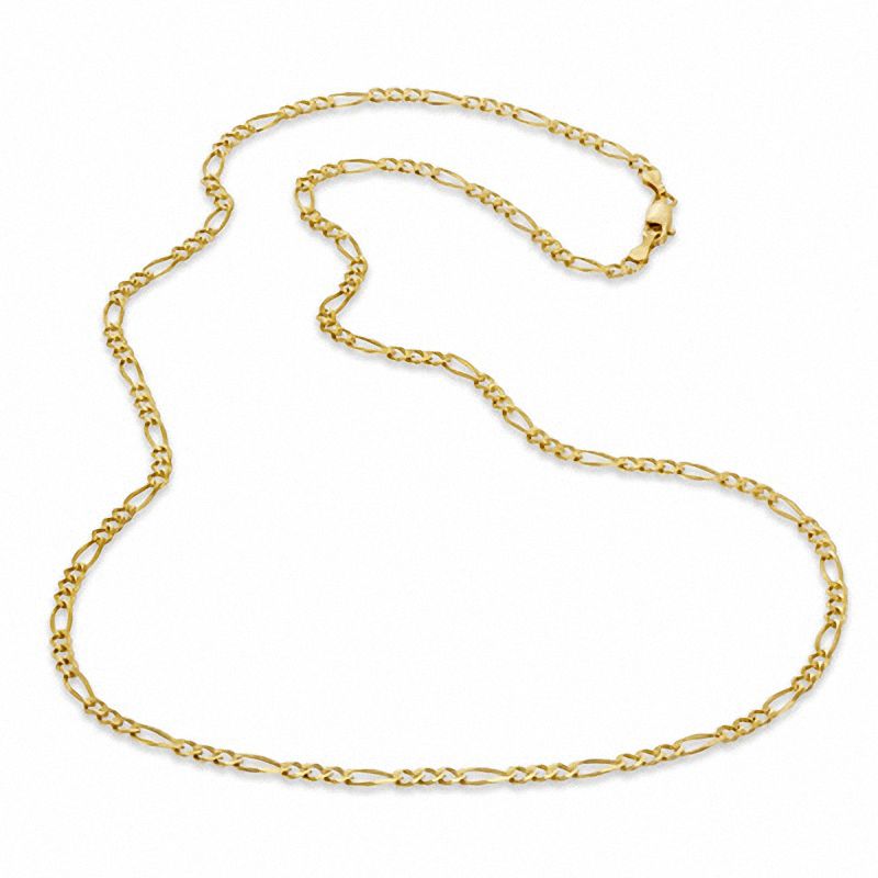Main Image 2 of Men's 3.1mm Figaro Chain Necklace in 14K Gold - 20"