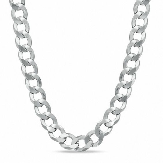 Men's 7.8mm Curb Chain Necklace in Sterling Silver - 24"