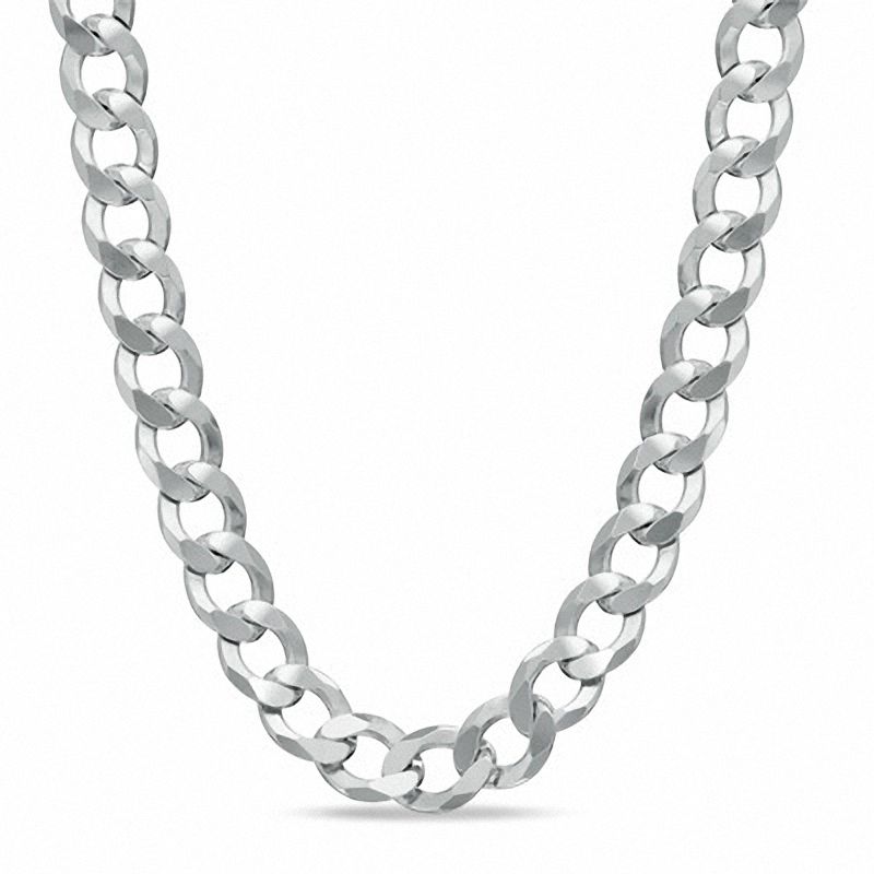 Men's 7.8mm Curb Chain Necklace in Sterling Silver - 24"|Peoples Jewellers