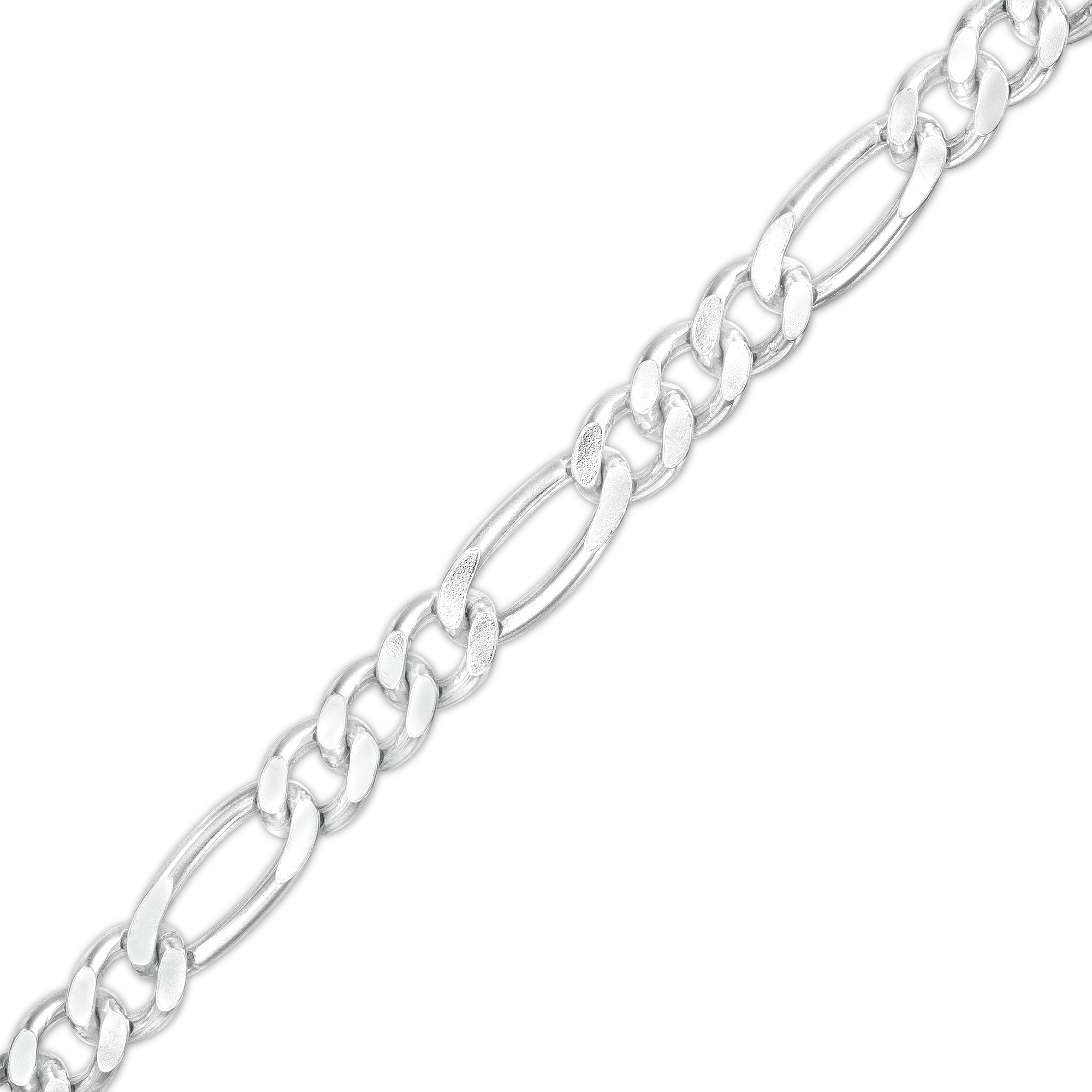 Thumbnail Image 1 of Men's 7.0mm Figaro Chain Bracelet in Sterling Silver - 8.5"