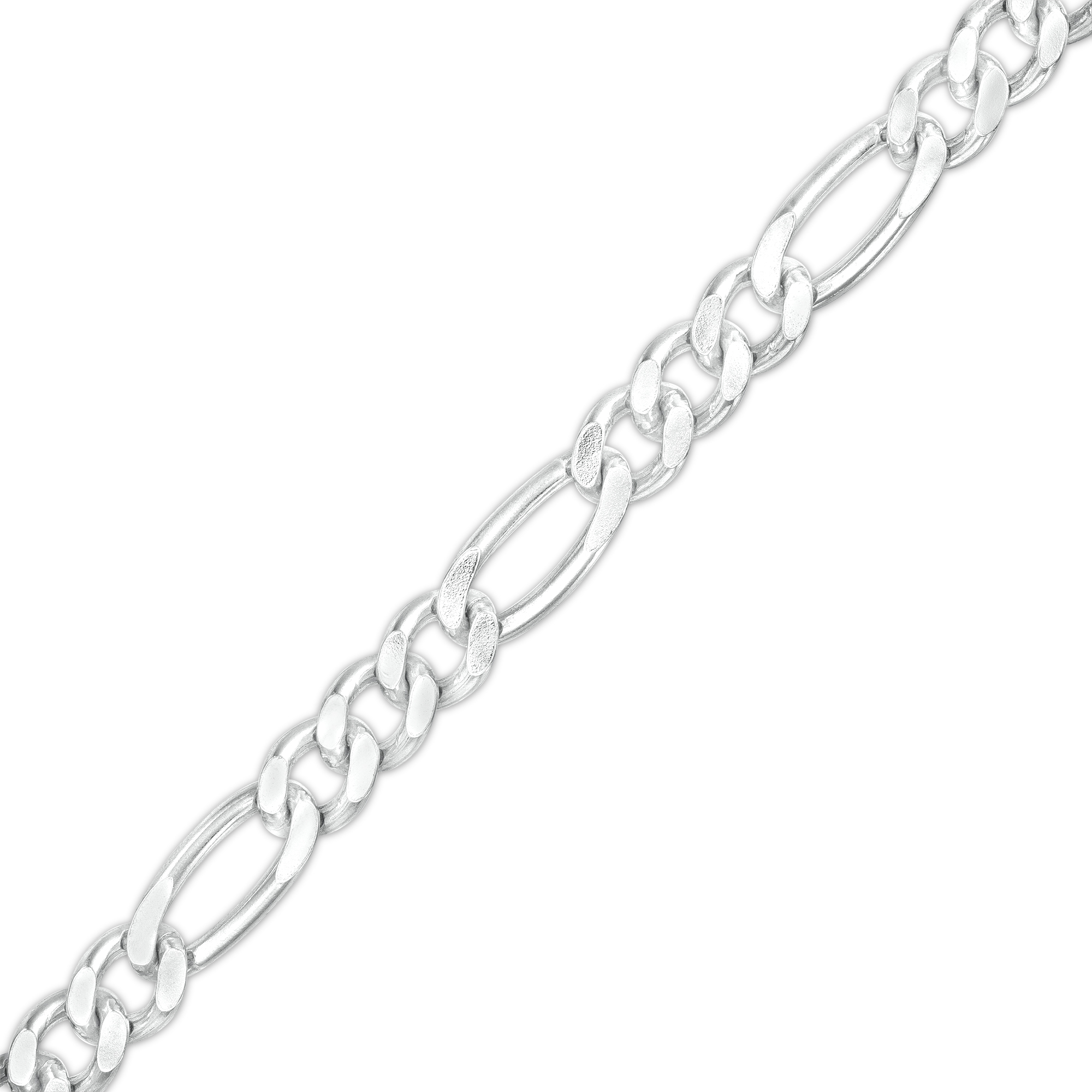 Thumbnail Image 0 of Men's 7.0mm Figaro Chain Bracelet in Sterling Silver - 8.5"