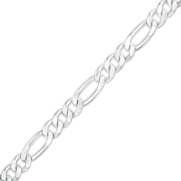 Men's 7.0mm Figaro Chain Bracelet in Sterling Silver - 8.5&quot;