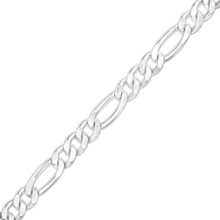 Men's 7.0mm Figaro Chain Bracelet in Sterling Silver - 8.5"