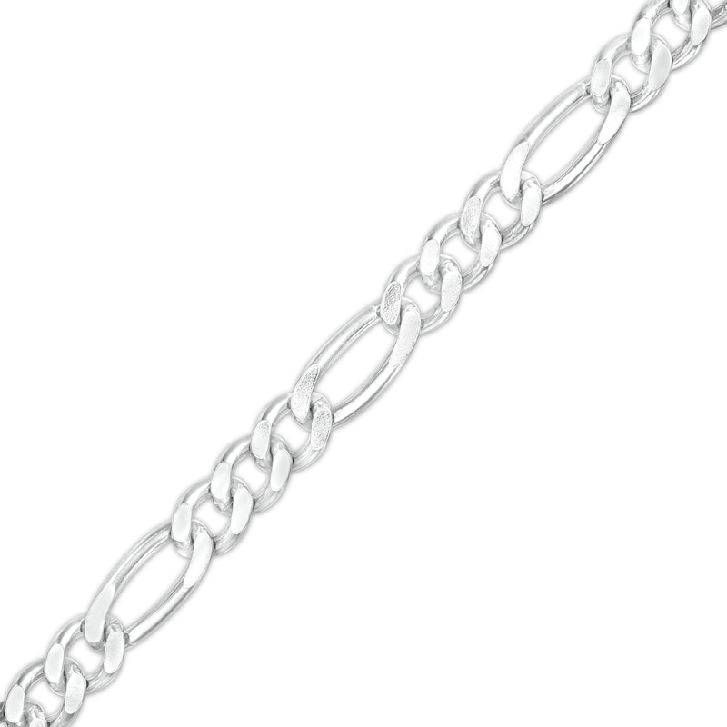 Men's 7.0mm Figaro Chain Bracelet in Sterling Silver - 8.5"