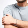 Thumbnail Image 2 of Men's 7.0mm Figaro Chain Bracelet in Sterling Silver - 8.5"