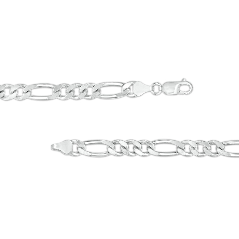 Main Image 3 of Men's 7.0mm Figaro Chain Bracelet in Sterling Silver - 8.5"