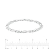 Thumbnail Image 4 of Men's 7.0mm Figaro Chain Bracelet in Sterling Silver - 8.5"