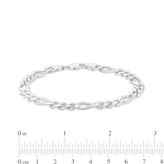 Men's 7.0mm Figaro Chain Bracelet in Sterling Silver - 8.5"