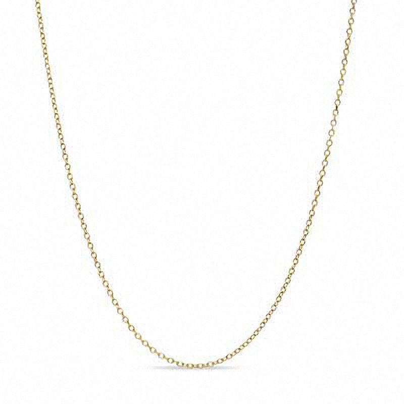 Ladies' 0.9mm Adjustable Cable Chain Necklace in 10K Gold - 22"|Peoples Jewellers