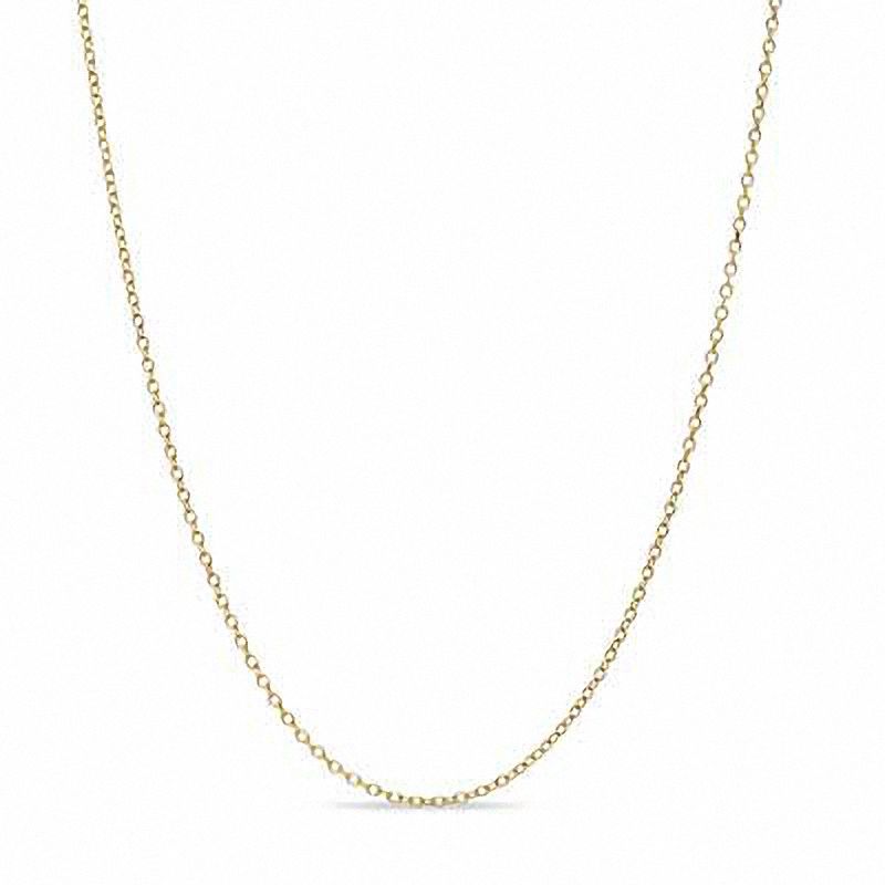 Main Image 1 of Ladies' 0.9mm Adjustable Cable Chain Necklace in 10K Gold - 22"
