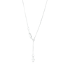 Thumbnail Image 3 of Ladies' 0.7mm Adjustable Box Chain Necklace in 10K White Gold - 22"