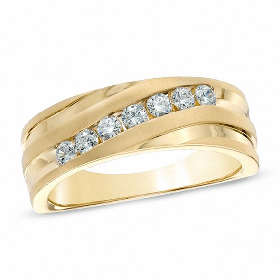 Peoples Jewellers Men s CT. T.W. Diamond Wedding Band in 10K Gold Southcentre Mall