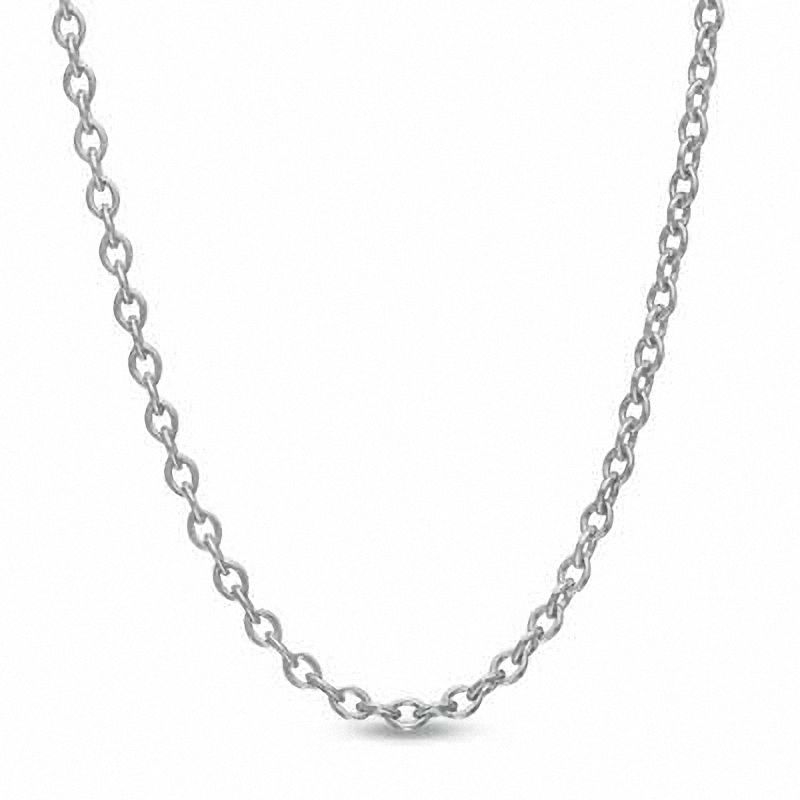 0.9mm Adjustable Cable Chain Necklace in 14K White Gold - 22"