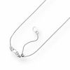 Thumbnail Image 1 of 0.9mm Adjustable Cable Chain Necklace in 14K White Gold - 22"