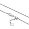 Thumbnail Image 1 of Adjustable 1.0mm Wheat Chain Necklace in 14K White Gold - 22"