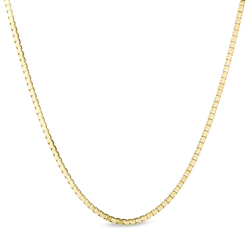 0.6mm Box Chain Necklace in 14K Gold