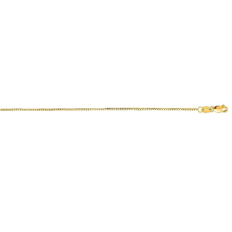 053 Gauge Box Chain Necklace in 14K Gold - 24"