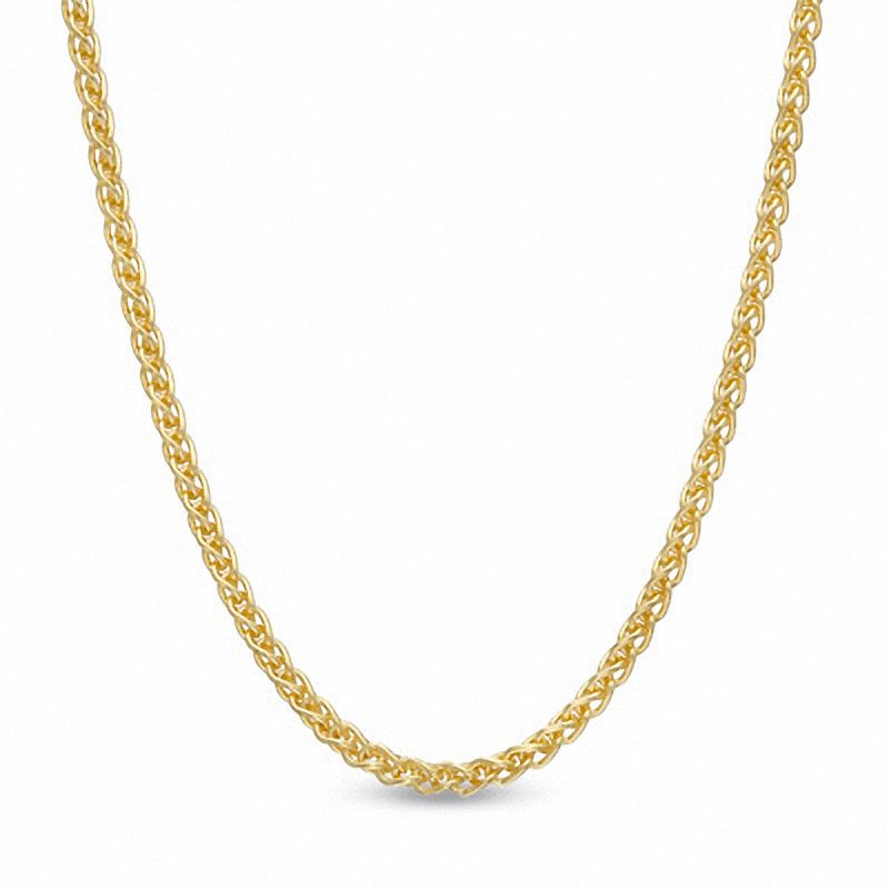 0.9mm Wheat Chain Necklace in 14K Gold