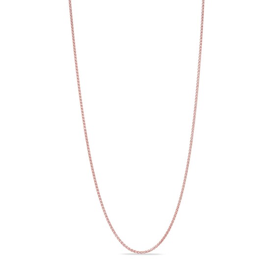 1.1mm Wheat Chain Necklace in 14K Rose Gold - 18"