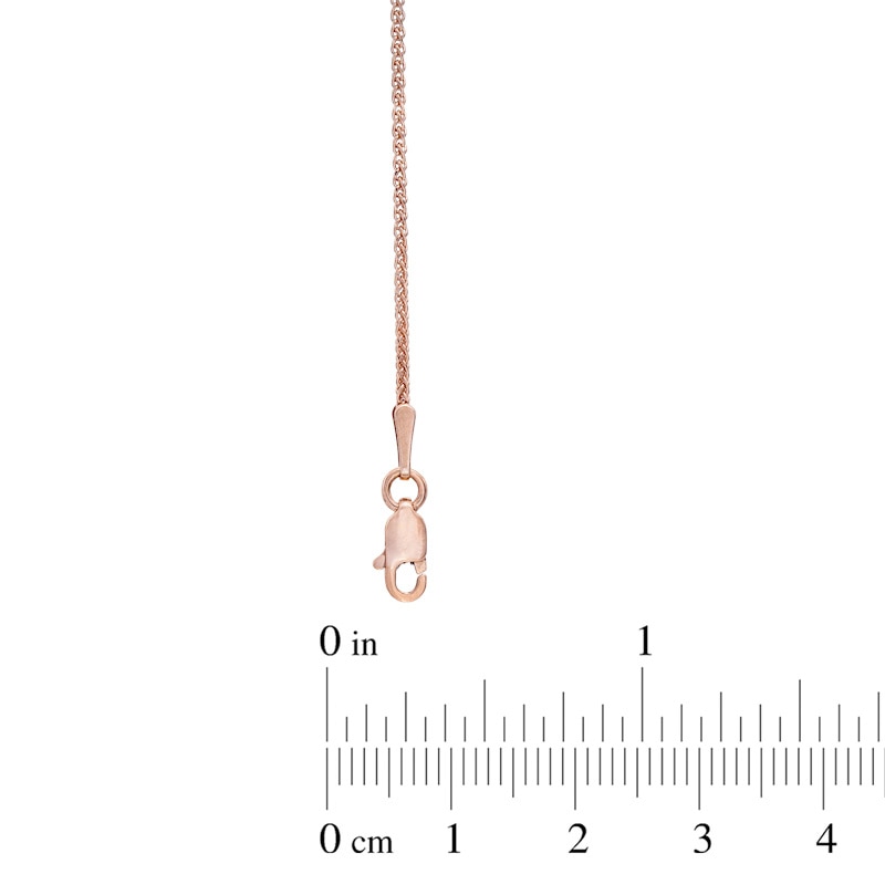 1.1mm Wheat Chain Necklace in 14K Rose Gold - 18"