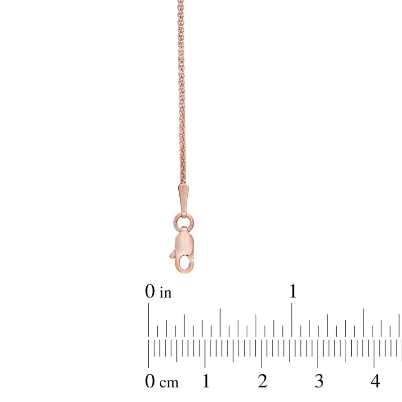 Main Image 2 of 1.1mm Wheat Chain Necklace in 14K Rose Gold - 18"