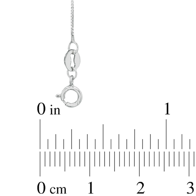 0.6mm Box Chain Necklace in 14K White Gold - 16"