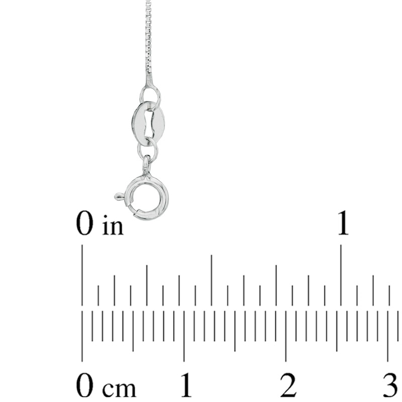Main Image 2 of 0.6mm Box Chain Necklace in 14K White Gold - 16"