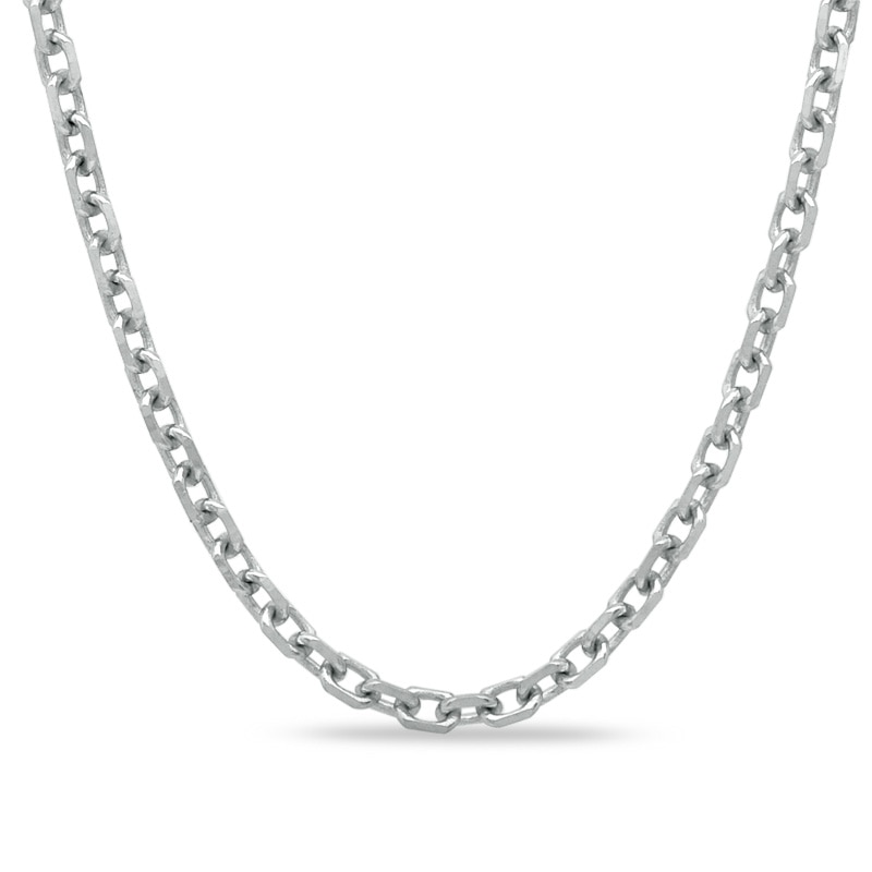 1.5mm Cable Chain Necklace in 14K White Gold - 18"|Peoples Jewellers