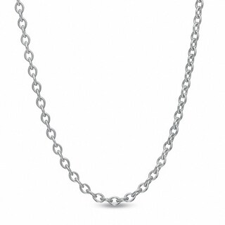 1.1mm Cable Chain Necklace in 14K White Gold - 16"
